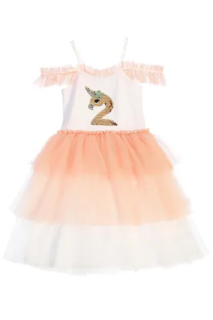 CH-T-102-Flamingo-corn Flip Sequin Tutu Dress
