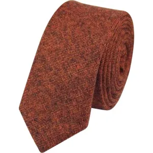 Charlie Burnt Orange Skinny Wool Tie