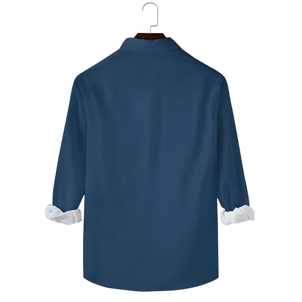 Cheerful Bunny Art Print Casual Long Sleeve Shirt
