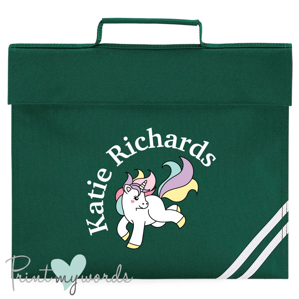 Children's Personalised Unicorn School Book Bag