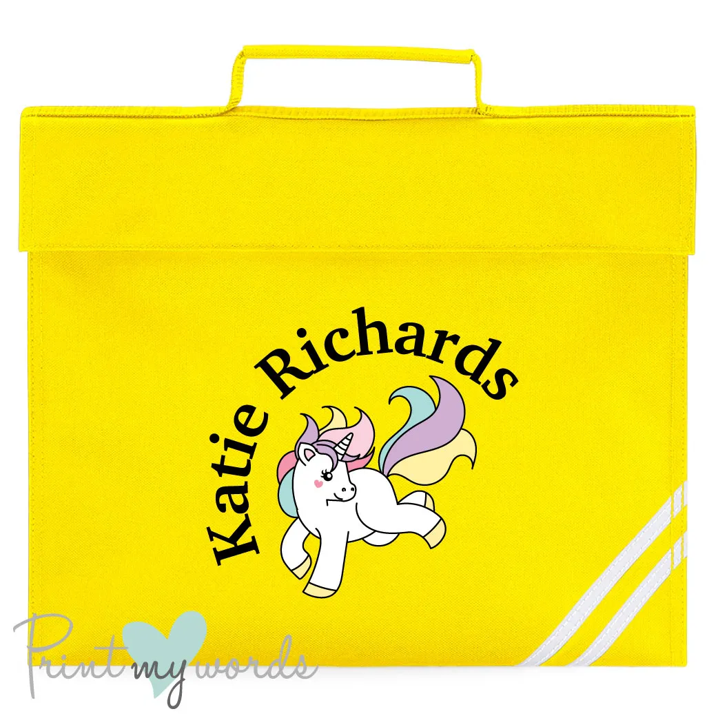 Children's Personalised Unicorn School Book Bag