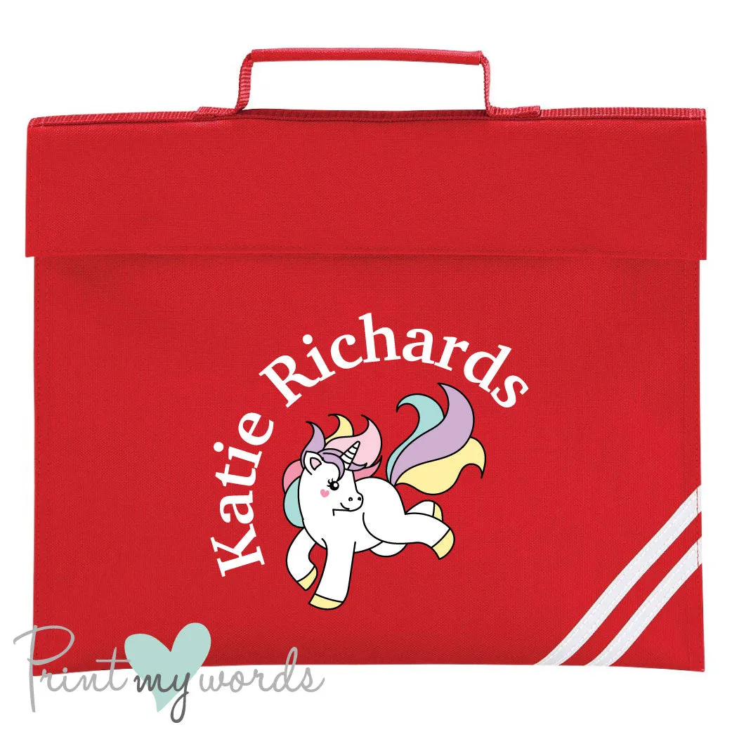 Children's Personalised Unicorn School Book Bag