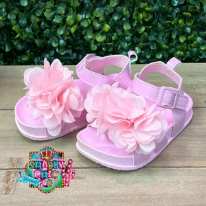 Children's Pink Sandal with Flower