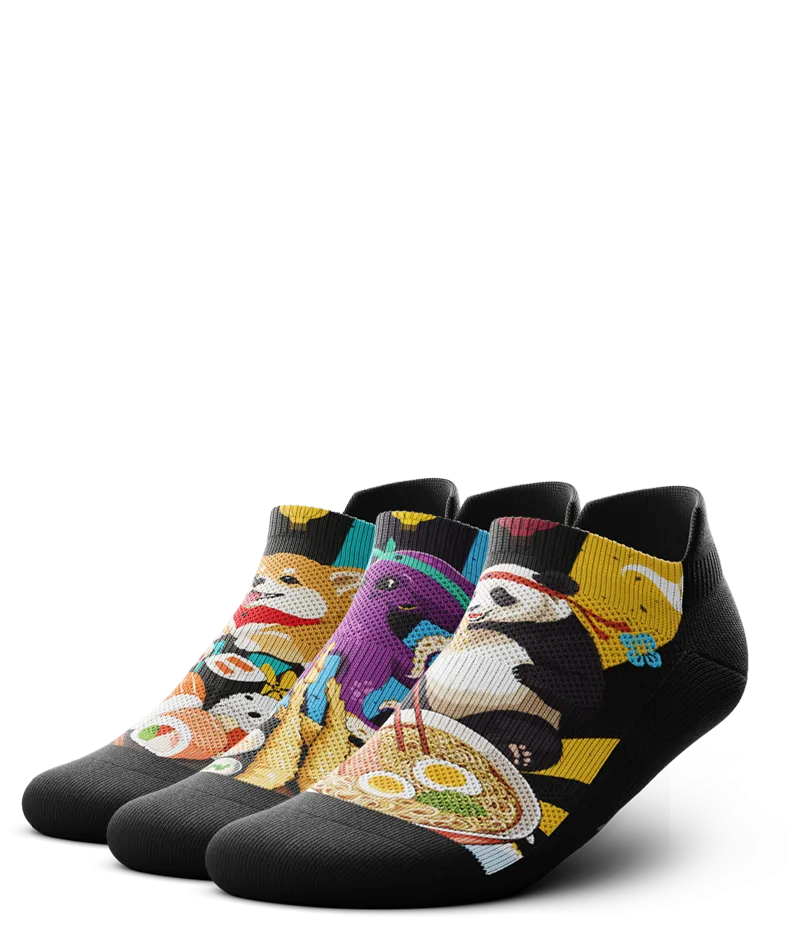 Chow Down Ankle Socks 3-Pack