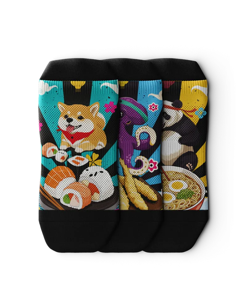 Chow Down Ankle Socks 3-Pack