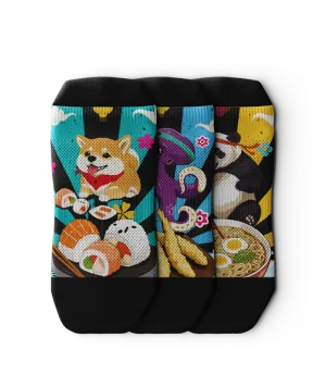 Chow Down Ankle Socks 3-Pack