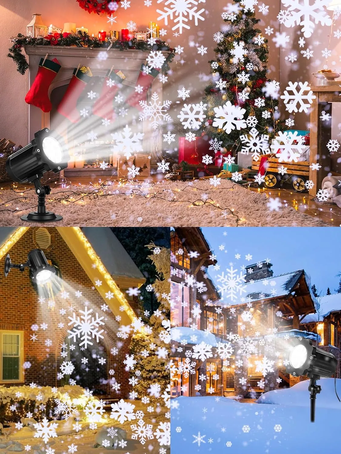 Christmas Projector Lights Outdoor Decoration - 2024 New Vivid Snowflake Led ...