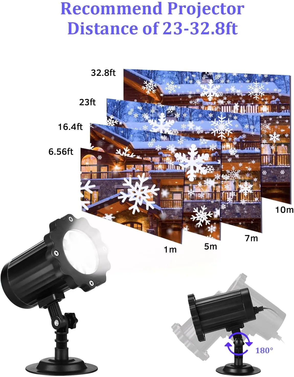 Christmas Projector Lights Outdoor Decoration - 2024 New Vivid Snowflake Led ...