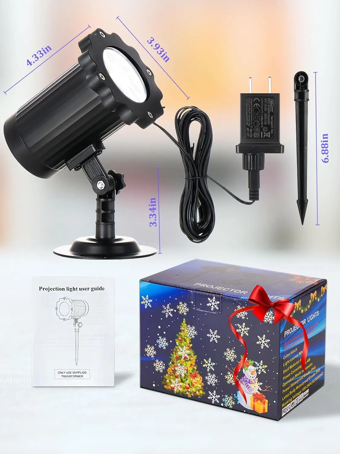 Christmas Projector Lights Outdoor Decoration - 2024 New Vivid Snowflake Led ...