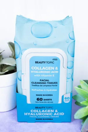 Collagen & Hyaluronic Facial Cleansing Tissues 60 Sheet Pack