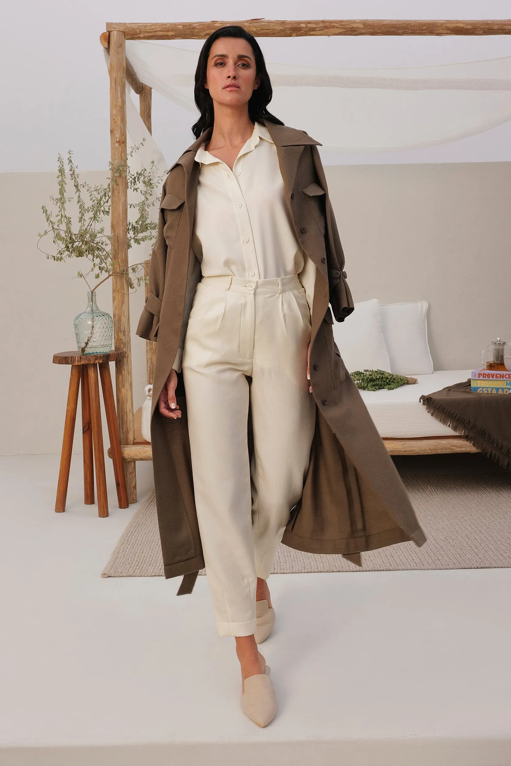 Cologne Woollen Shirt (Ivory)