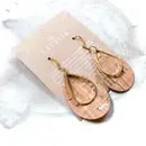 Cork Teardrop Earrings