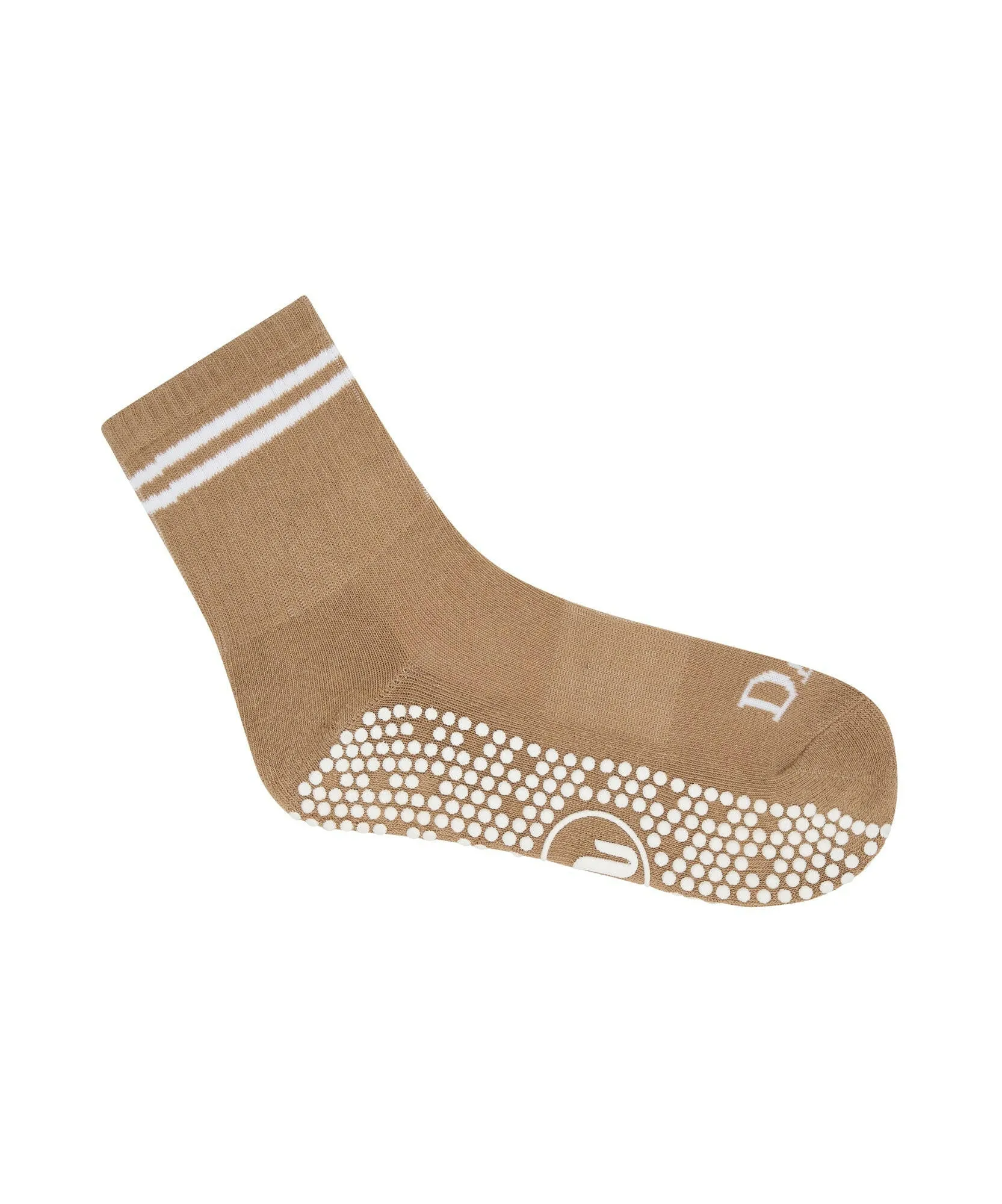 Crew Non Slip Grip Socks - Good Day Beige