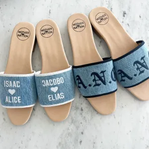 Custom Denim Sandals