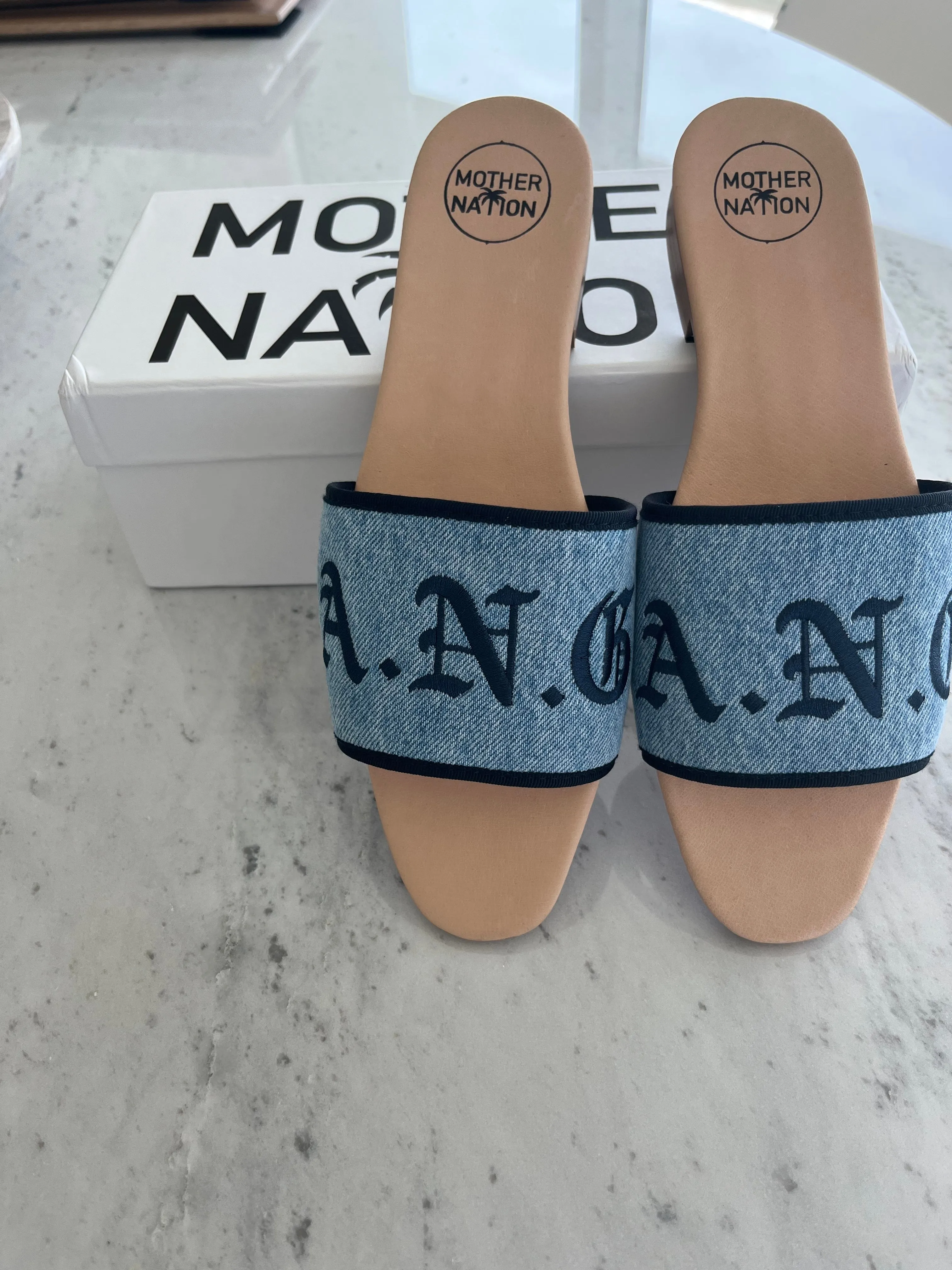 Custom Denim Sandals