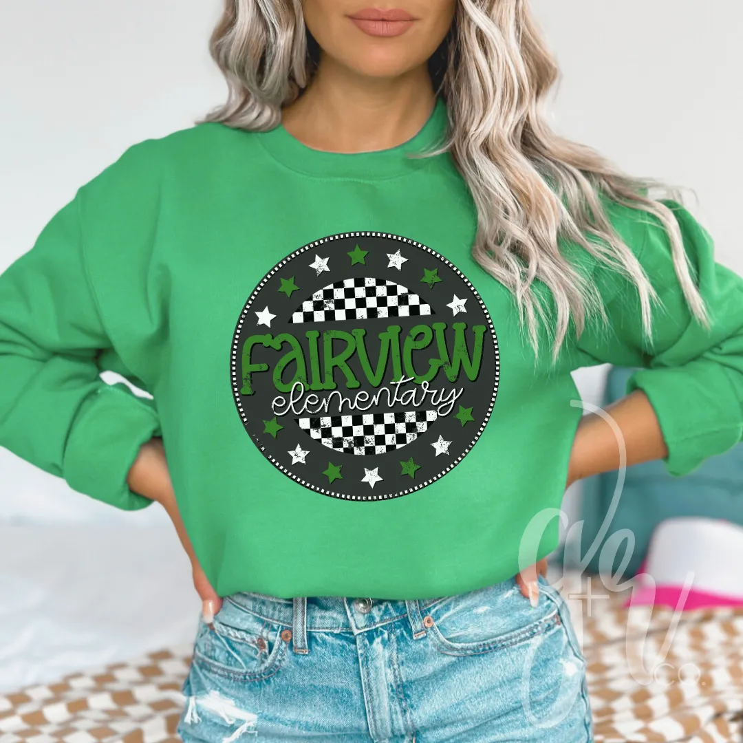 Custom School Spirit Checkered School Mascots