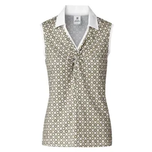 Daily Sports Womens Orion Sandy Beige Sleeveless Polo Shirt - ORION