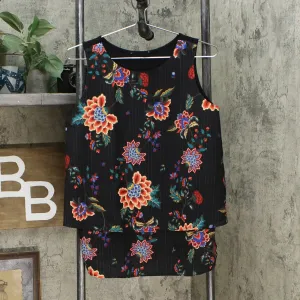 DG2 by Diane Gilman Women's Printed Media Easy Tank Top Blossom Stripe XS
