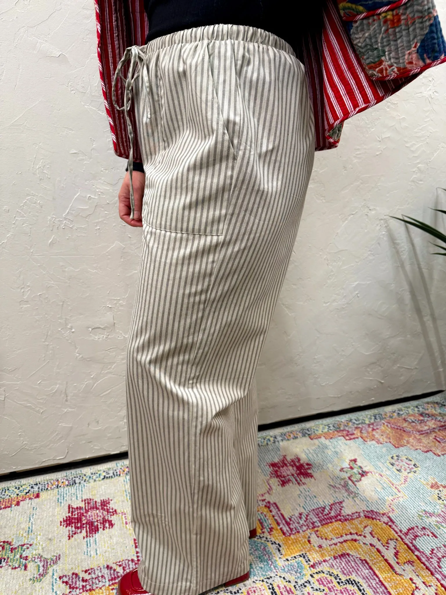 Dixon Stripe Pant - Beige