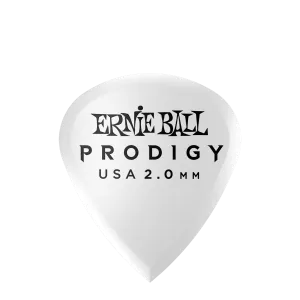 Ernie Ball 2.0 mm Mini Prodigy Picks 6 Pack, White