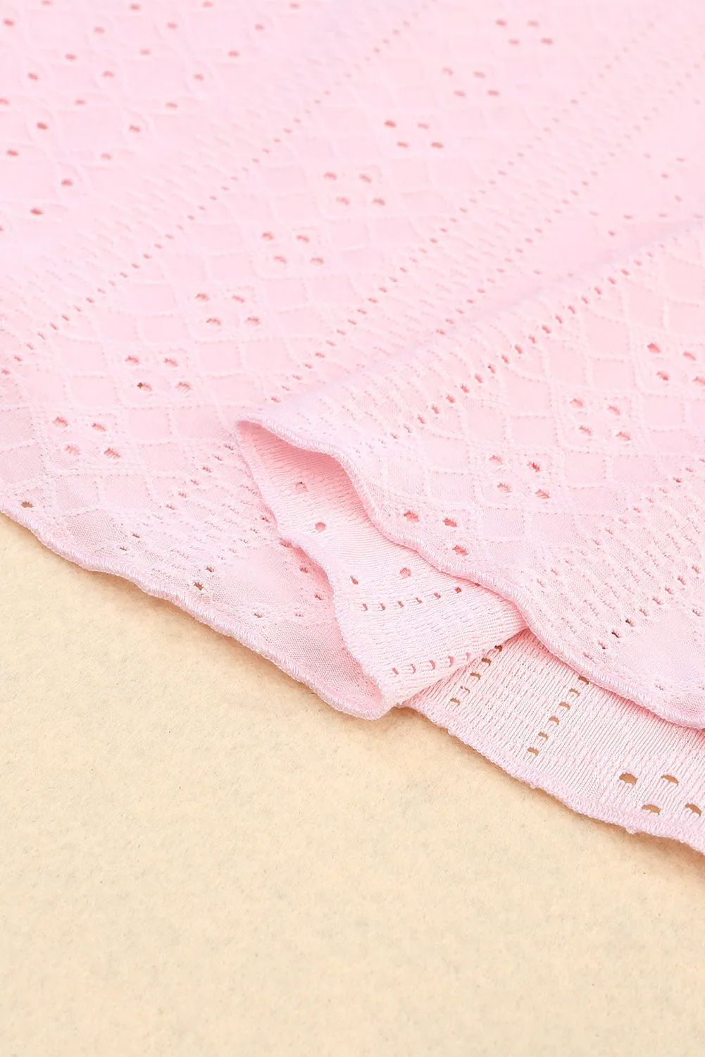 Eyelet Strappy Scoop-Neck Tank Top