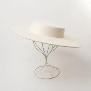 Flat Top Big Brim Woolen Catwalk Hat