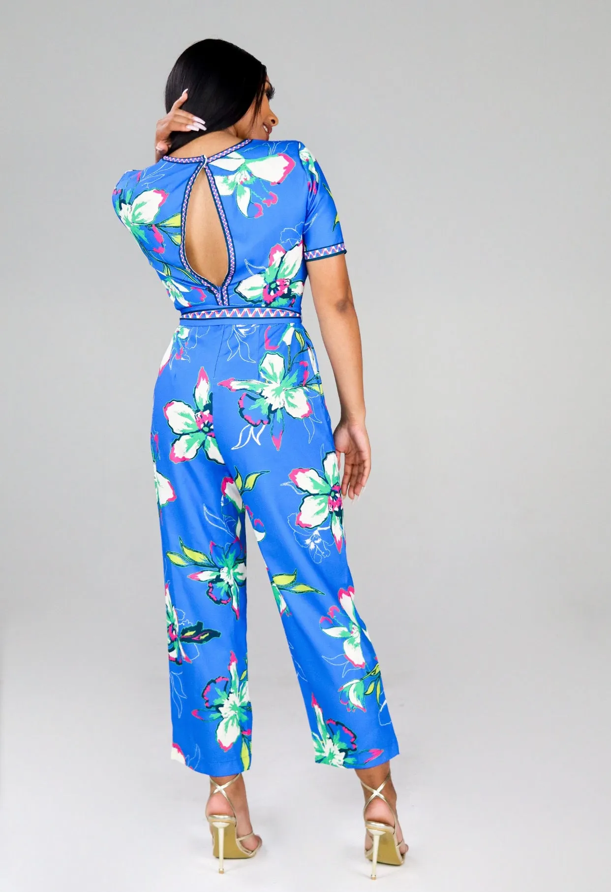 FLORAL PRINT JUMPSUIT FINAL SALE