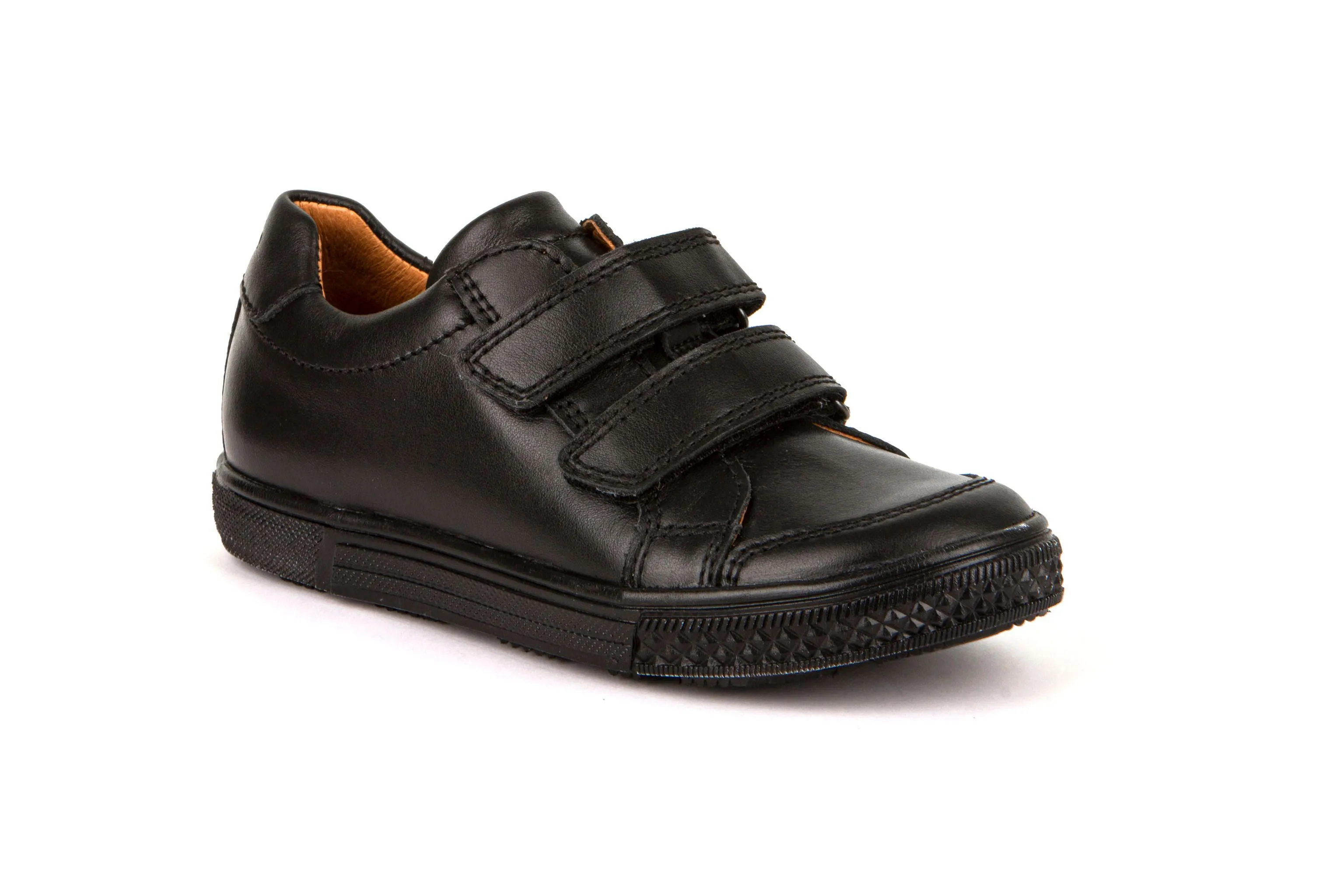 Froddo Black leather Velcro School Shoes