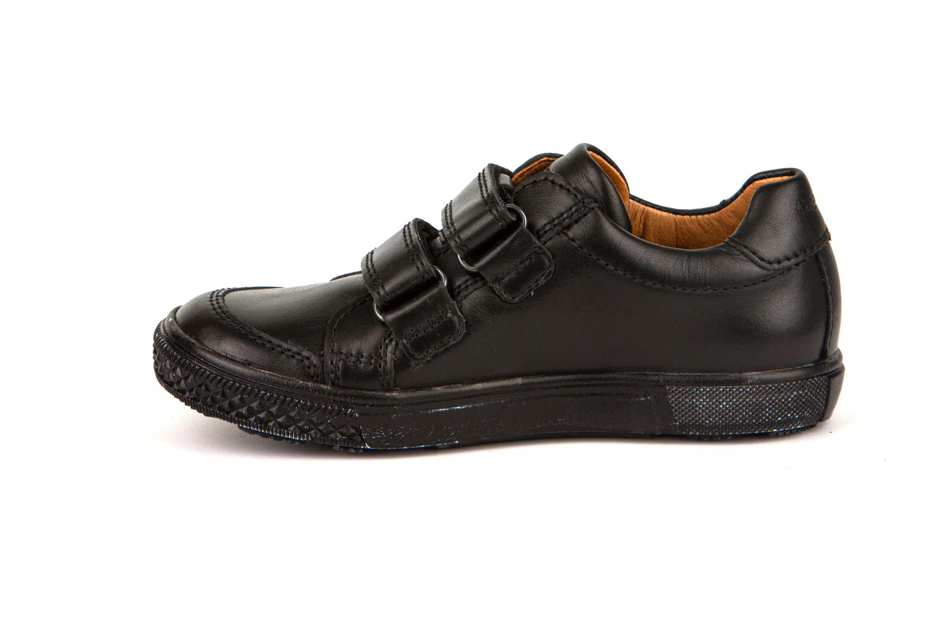 Froddo Black leather Velcro School Shoes