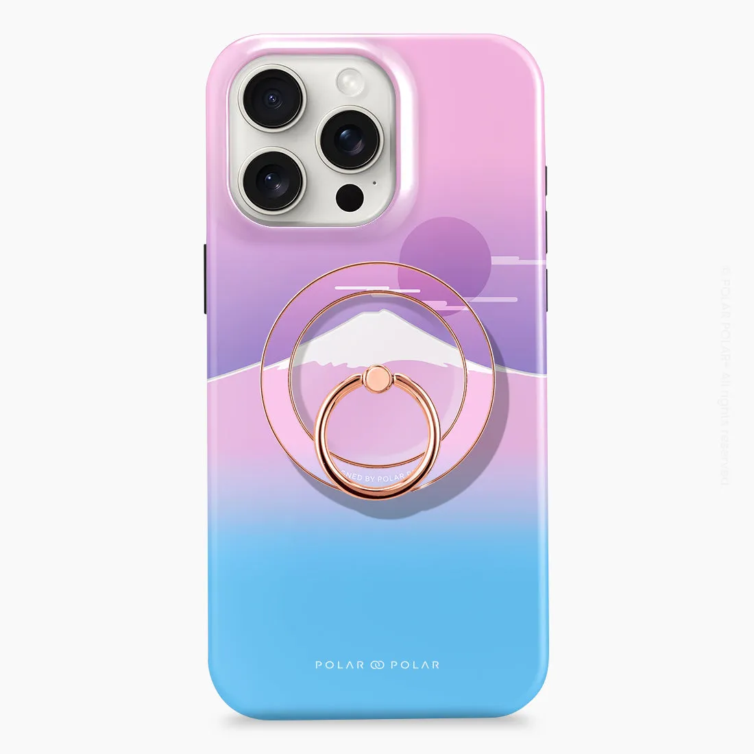 Fujisan Romance - Rose Gold MagSafe Phone Grip and Ring Holder Stand