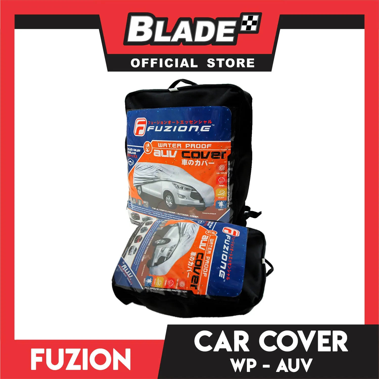 Fuzion Car Cover Waterproof AUV FCC-500 (Grey) for Honda CRV, Toyota Innova, RAV4, Avanza, Ford Escape, Suzuki Ertiga