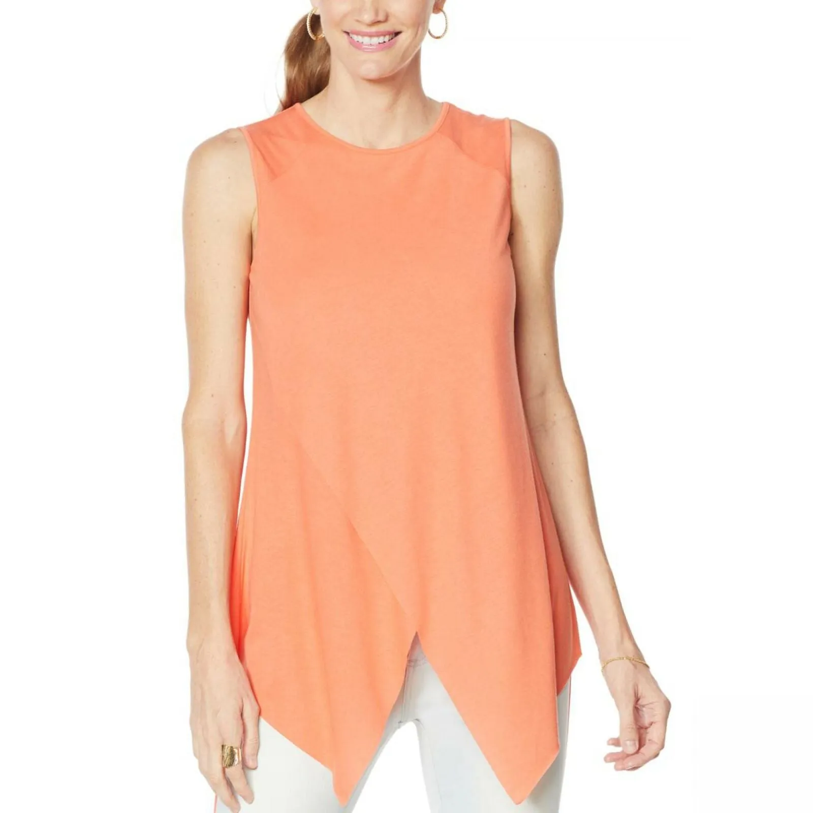 G by Giuliana Women's Asymmetric Hem Tank Top