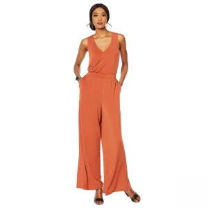 G by Giuliana Women's Surplice Knit Jumpsuit