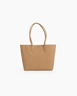 Genuine Leather Compartment Handbag Shopper Tote