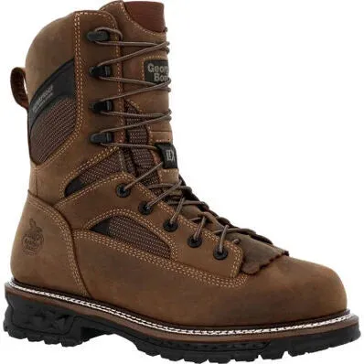 Georgia Men's Logger LTX 9" Comp Toe Waterproof 400G Work Boot -Brown- GB00681