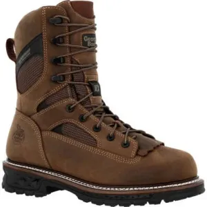 Georgia Men's Logger LTX 9" Comp Toe Waterproof 400G Work Boot -Brown- GB00681