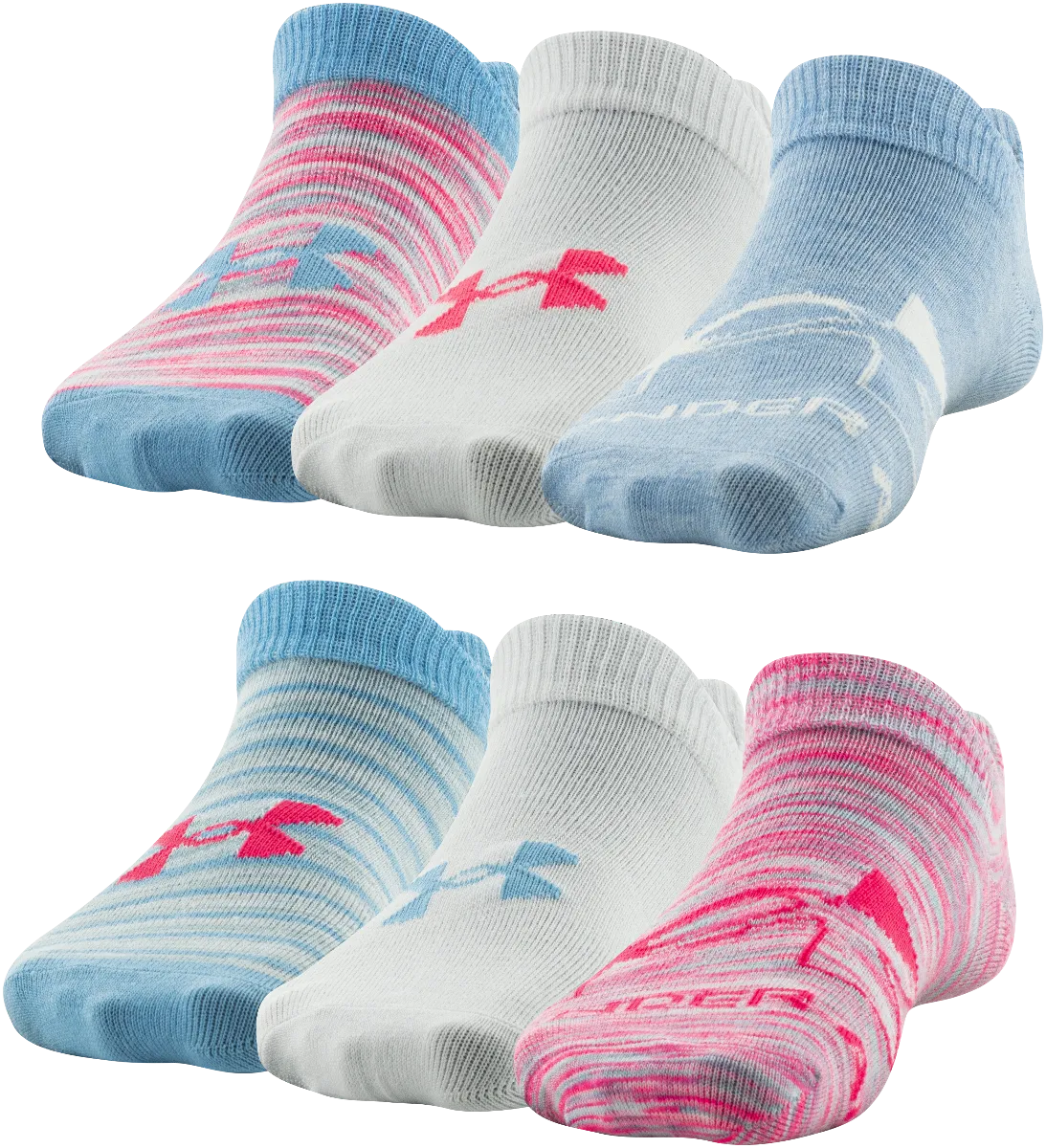 Girls' Essential No Show 6-Pack Socks
