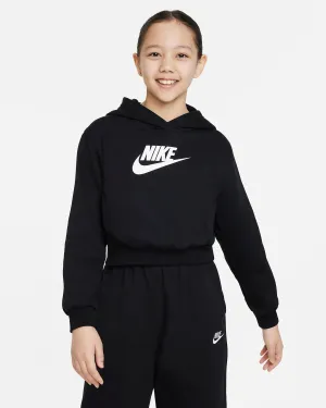 Girl's Sportswear Club Fleece Older Crop Hoodie