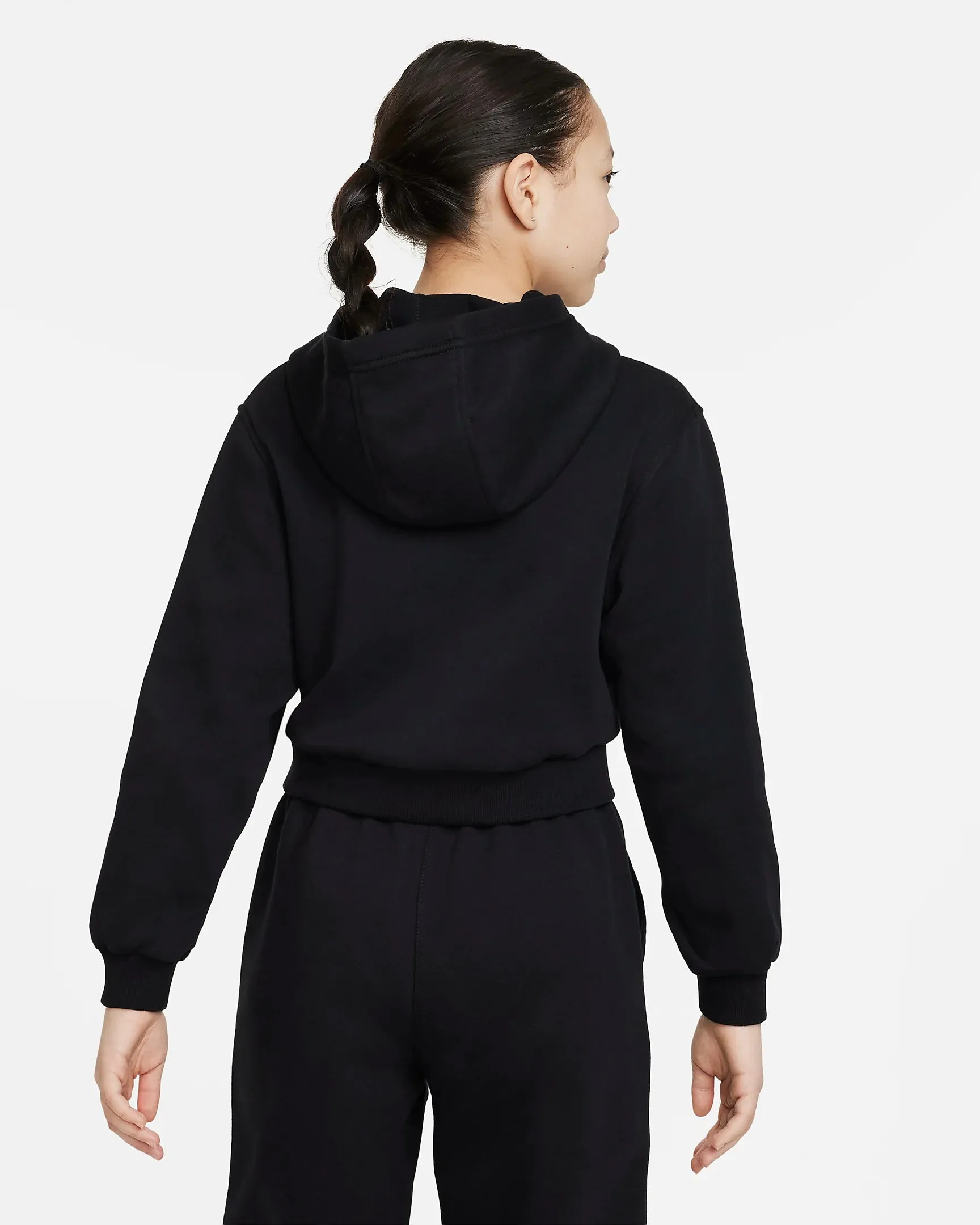 Girl's Sportswear Club Fleece Older Crop Hoodie
