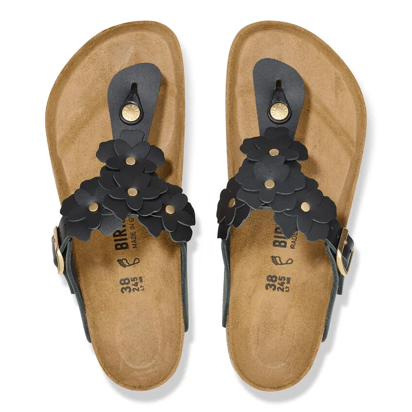 Gizeh Flower | Leather | Black
