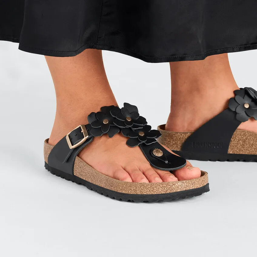 Gizeh Flower | Leather | Black