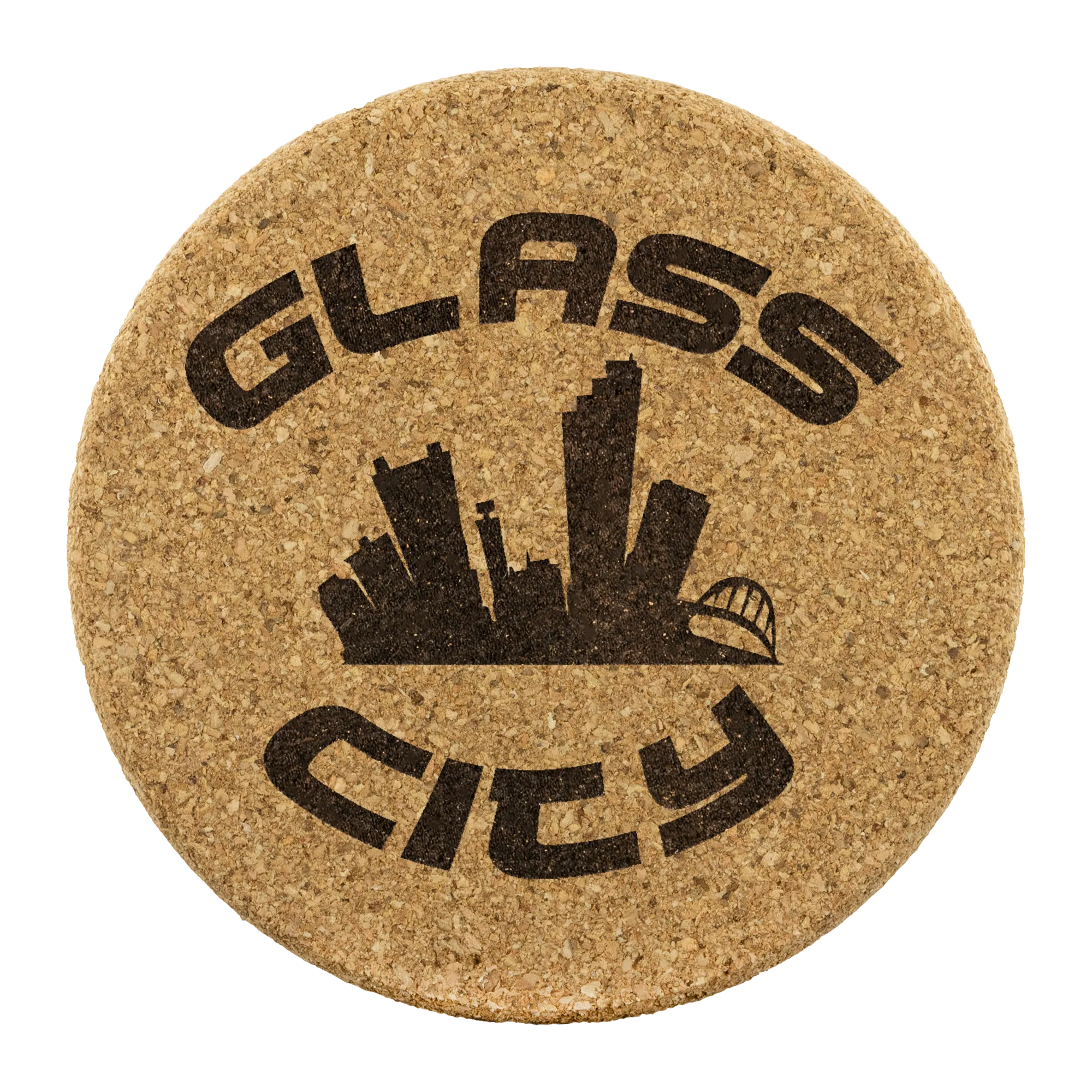 Glass City - Cork Coaster Set