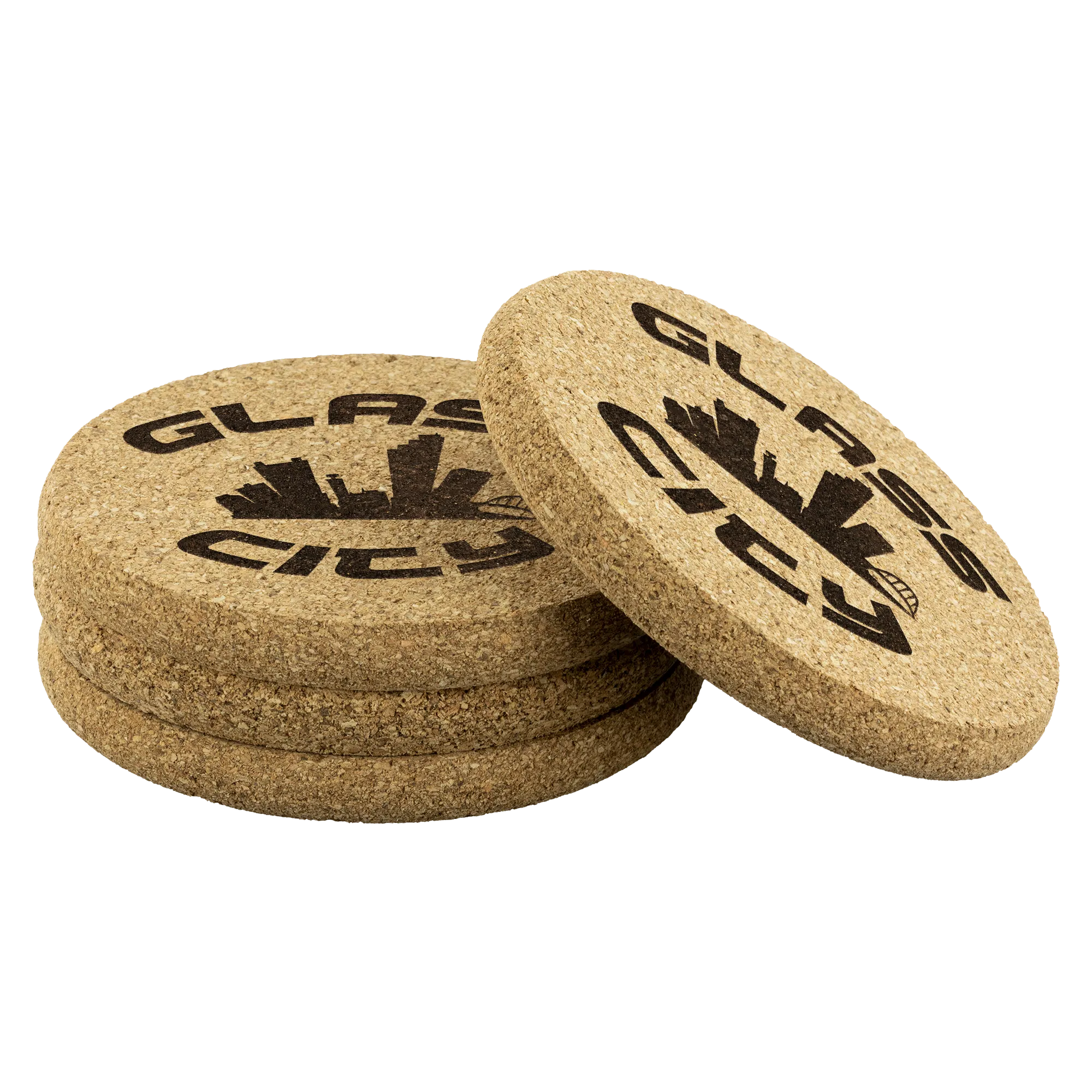 Glass City - Cork Coaster Set