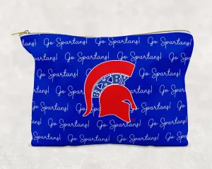 GO SPARTANS CANVAS 9"x13" ZIPPER BAG