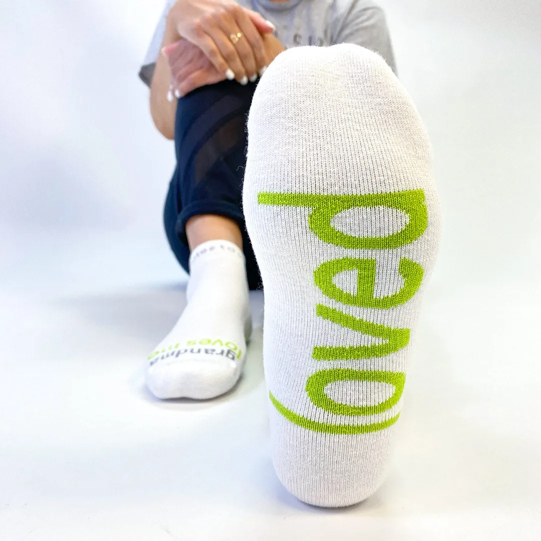 grandma loves me - loved™ white low-cut socks
