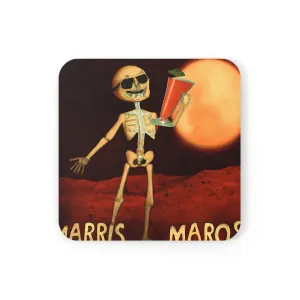 Halloween on Mars Cork Back Coaster