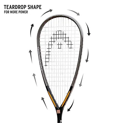 HEAD I.110 Aluminum Squash Racquet (Black-Grey)