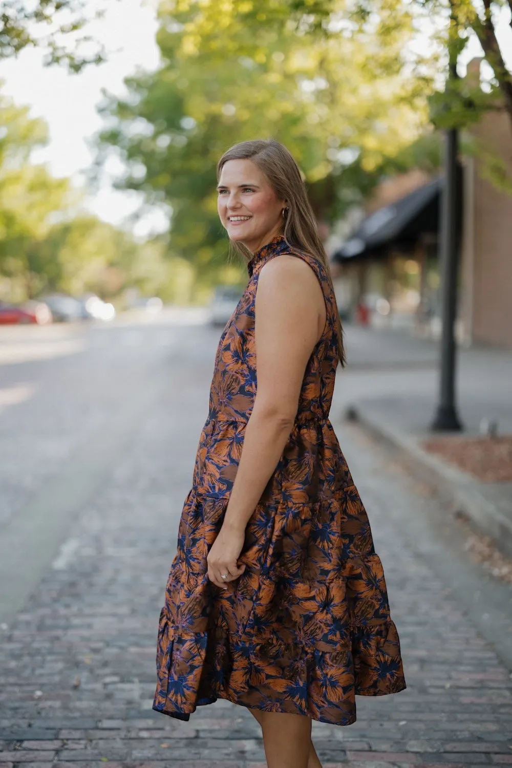 Heather Tiered Sleeveless Midi Dress