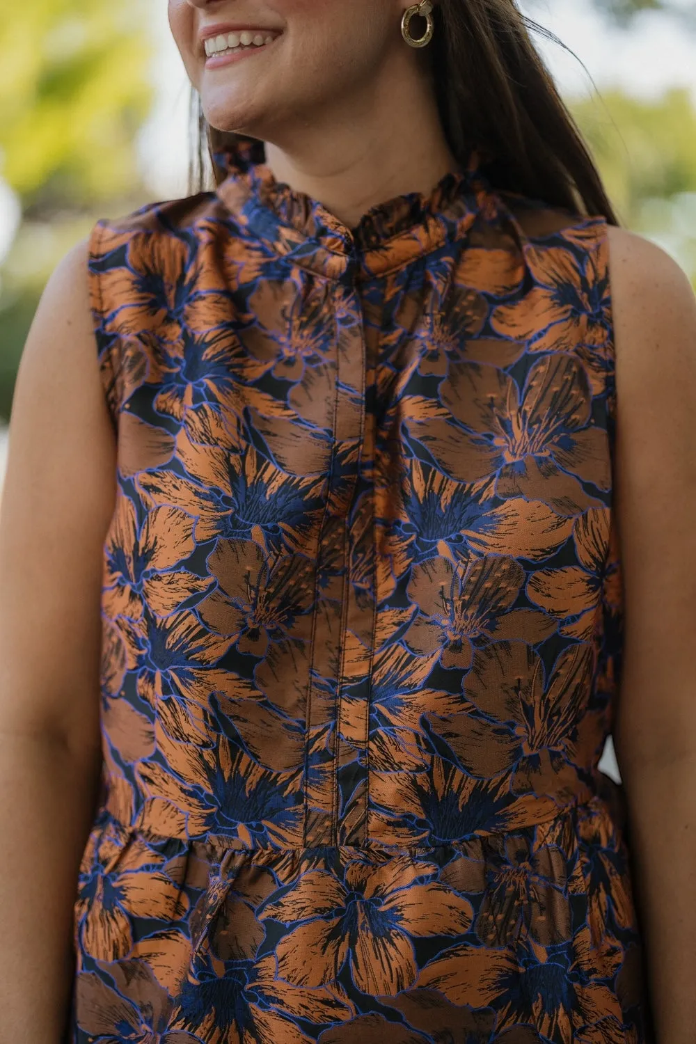 Heather Tiered Sleeveless Midi Dress