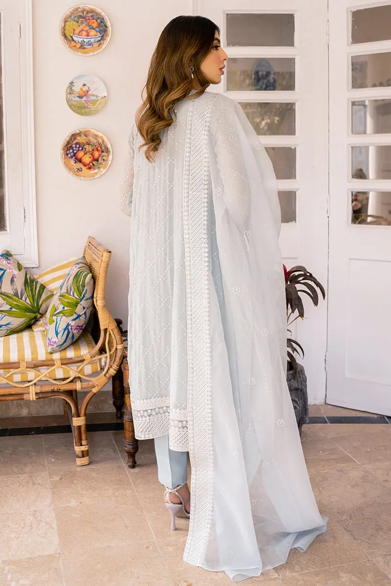Heavily Embellished Sky Blue Pakistani Salwar Kameez Party Wear